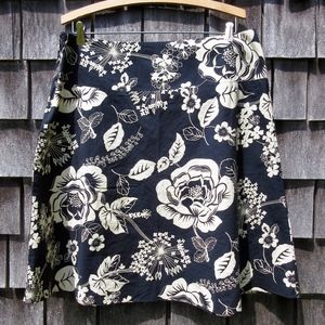 Black and White Flowered Skirt by Old Navy